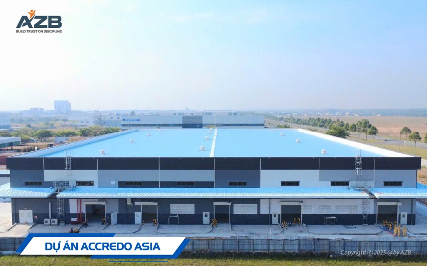 AZB HOÀN THÀNH XUẤT SẮC DỰ ÁN NHÀ KHO ACCREDO ASIA PACKAGING TẠI BÌNH DƯƠNG