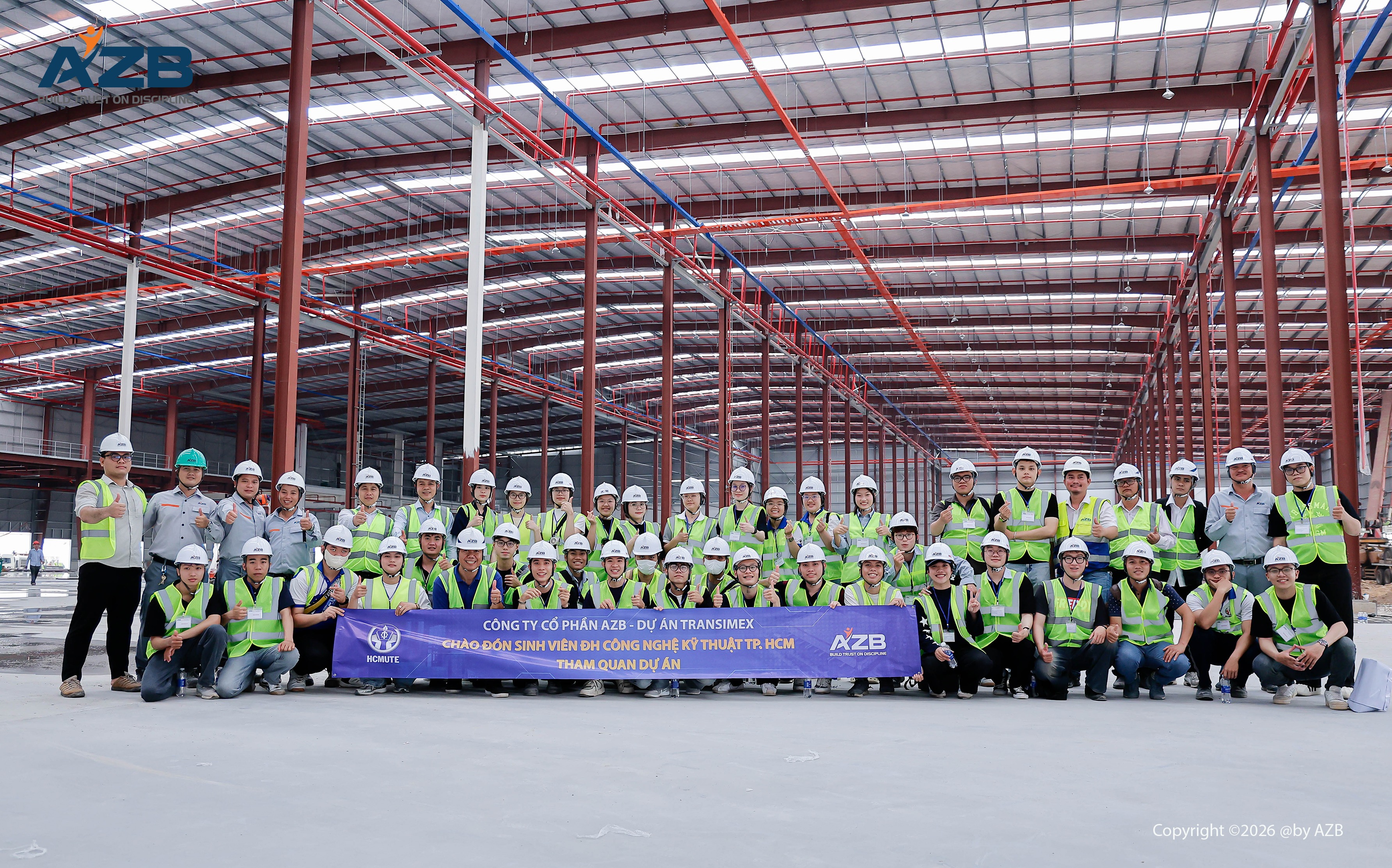 ĐÓN SINH VIÊN THAM QUAN DỰ ÁN – TRẢI NGHIỆM THỰC TẾ TẠI CÔNG TRƯỜNG AZB