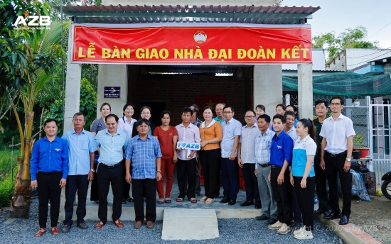  AZB ĐỒNG HÀNH CÙNG ĐỊA PHƯƠNG TRAO TẶNG NHÀ “ĐẠI ĐOÀN KẾT” TẠI XÃ MỸ HẠNH