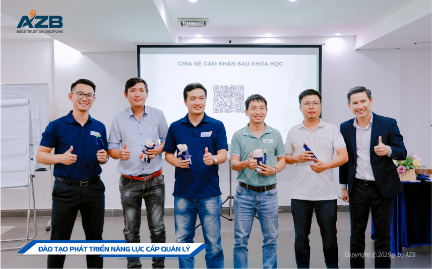 AZB TỔ CHỨC KHÓA ĐÀO CẤP QUẢN LÝ ĐỊNH KỲ TRONG 6 THÁNG ĐẦU NĂM 2025