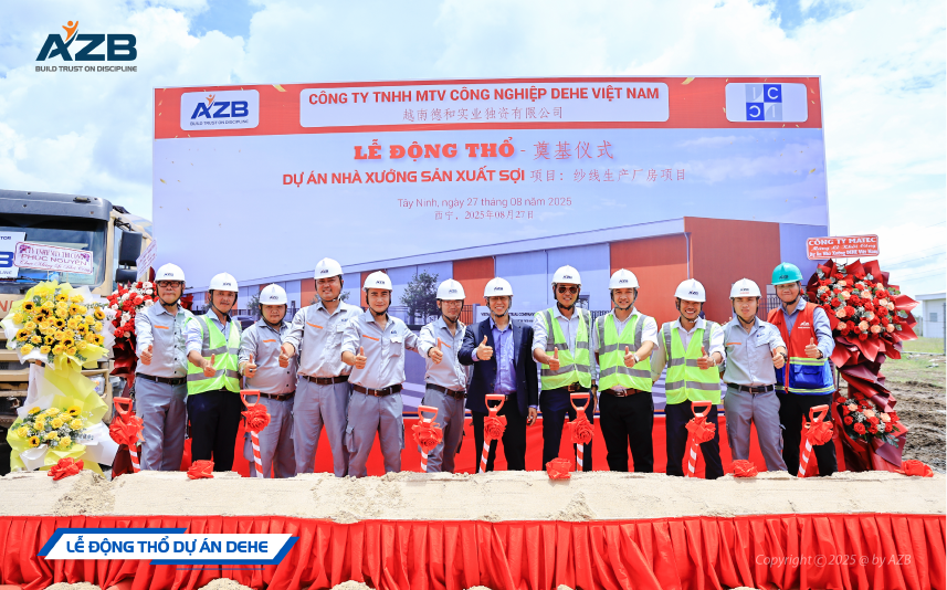 AZB KHỞI CÔNG DỰ ÁN NHÀ XƯỞNG SẢN XUẤT SỢI DEHE