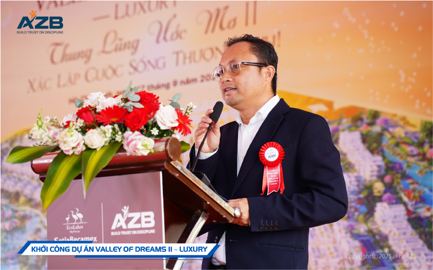AZB KHỞI CÔNG DỰ ÁN VALLEY OF DREAMS II – LUXURY: KIẾN TẠO BIỂU TƯỢNG SỐNG ĐẲNG CẤP TẠI ECOLAKES