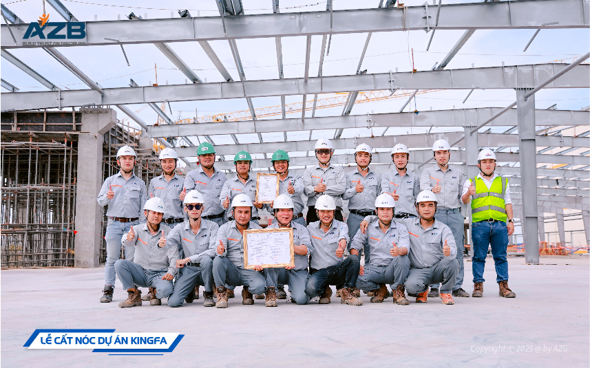 AZB CẤT NÓC DỰ ÁN KINGFA – DẤU MỐC 1.000.000 GIỜ AN TOÀN TRONG DỰ ÁN FDI CÔNG NGHỆ CAO TẠI ĐỒNG NAI