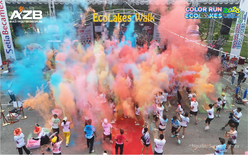 AZB ĐỒNG HÀNH CÙNG GIẢI ĐƯỜNG CHẠY SẮC MÀU – “COLOR RUN ECOLAKES 2025” 