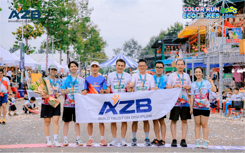 AZB ĐỒNG HÀNH CÙNG GIẢI ĐƯỜNG CHẠY SẮC MÀU – “COLOR RUN ECOLAKES 2025” 