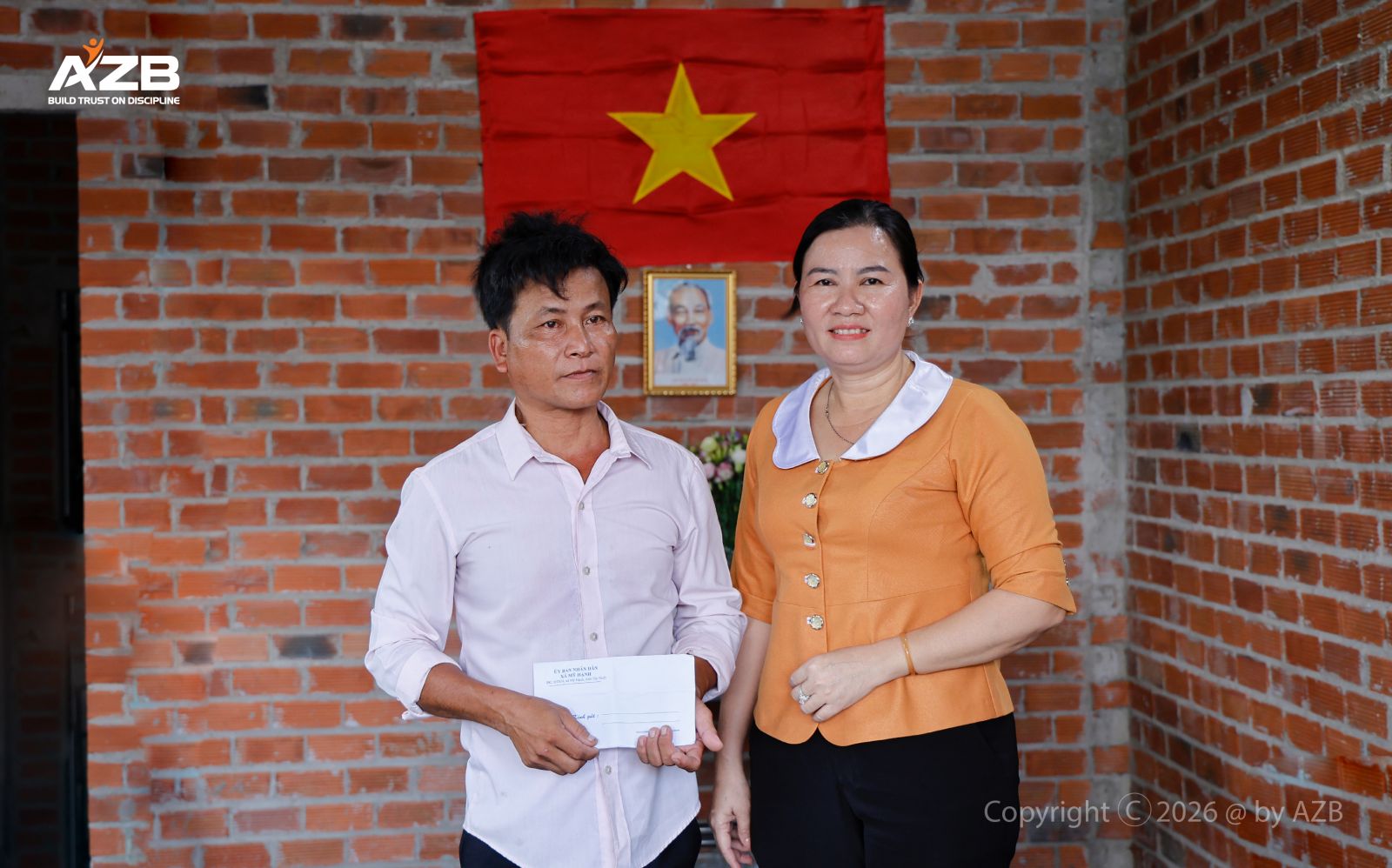  AZB ĐỒNG HÀNH CÙNG ĐỊA PHƯƠNG TRAO TẶNG NHÀ “ĐẠI ĐOÀN KẾT” TẠI XÃ MỸ HẠNH