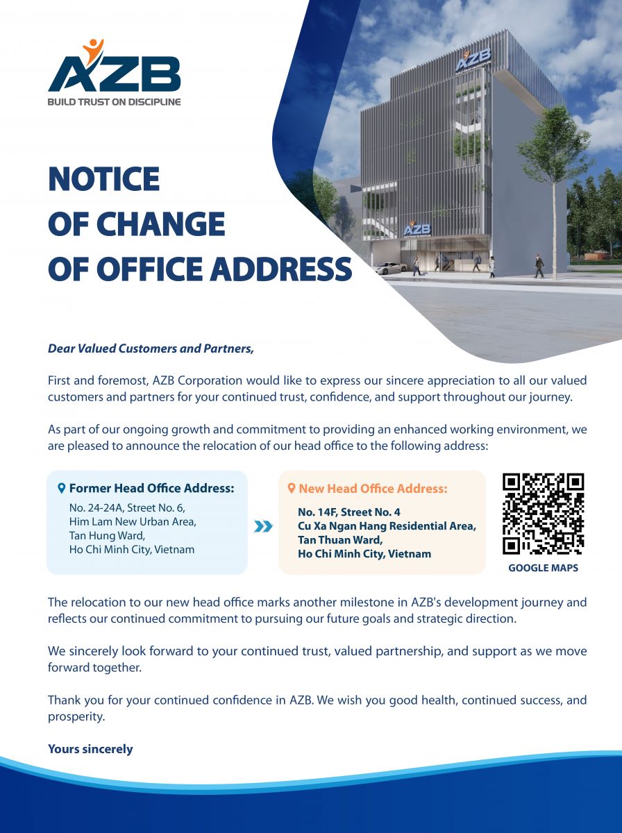 NOTICE OF OFFICE RELOCATION