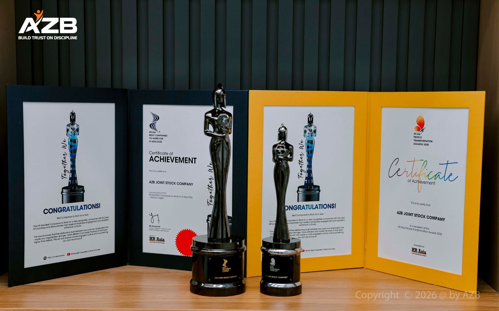  AZB ĐẠT CÚ ĐÚP GIẢI THƯỞNG TẠI HR ASIA AWARDS 2026 TRONG KỶ NIỆM 15 NĂM THÀNH LẬP