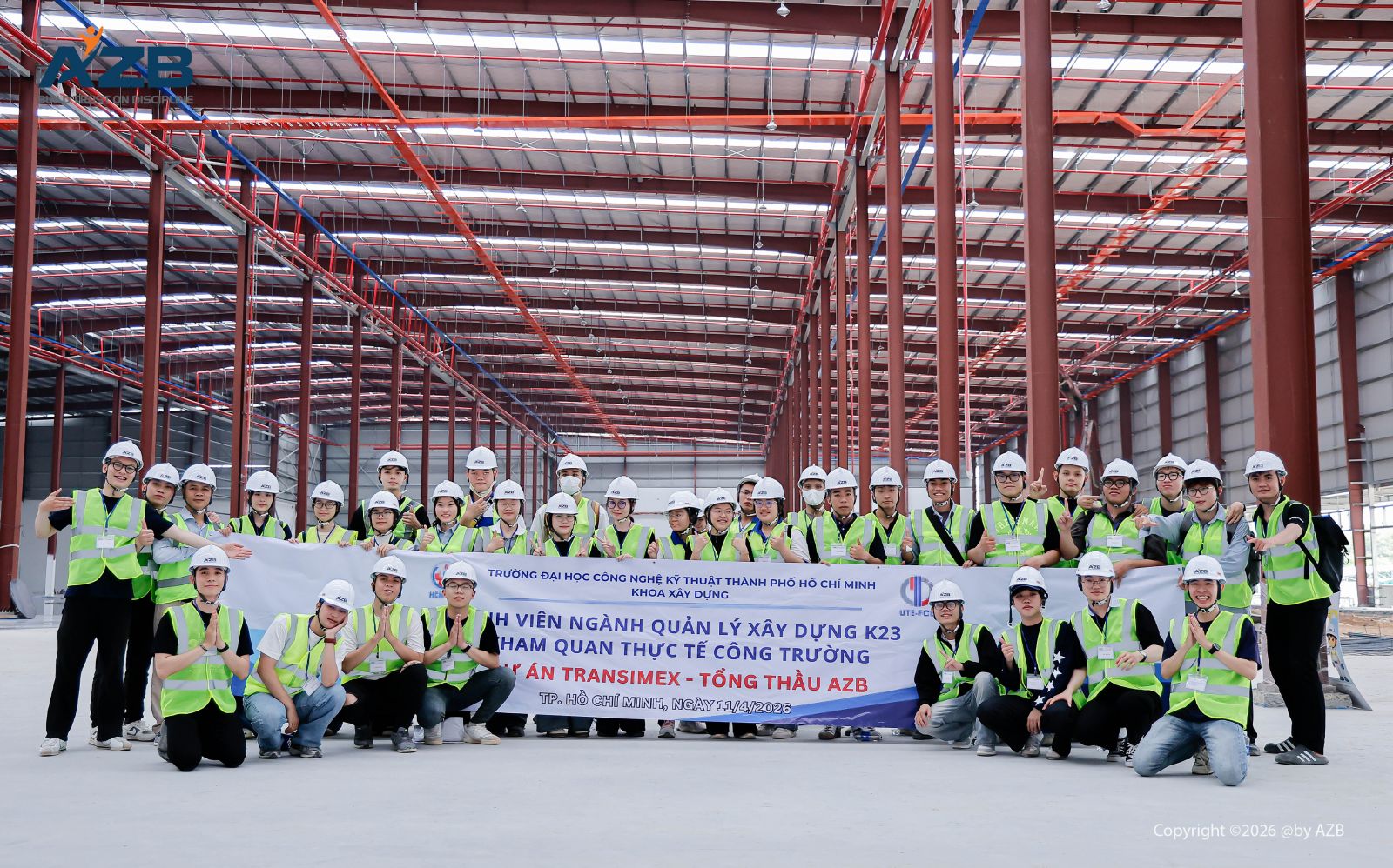 ĐÓN SINH VIÊN THAM QUAN DỰ ÁN – TRẢI NGHIỆM THỰC TẾ TẠI CÔNG TRƯỜNG AZB