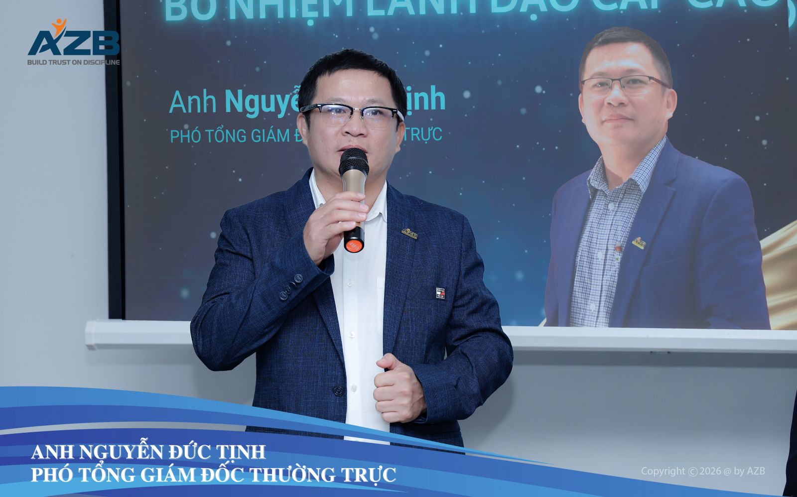AZB CHÚC MỪNG BỔ NHIỆM PHÓ TỔNG GIÁM ĐỐC THƯỜNG TRỰC